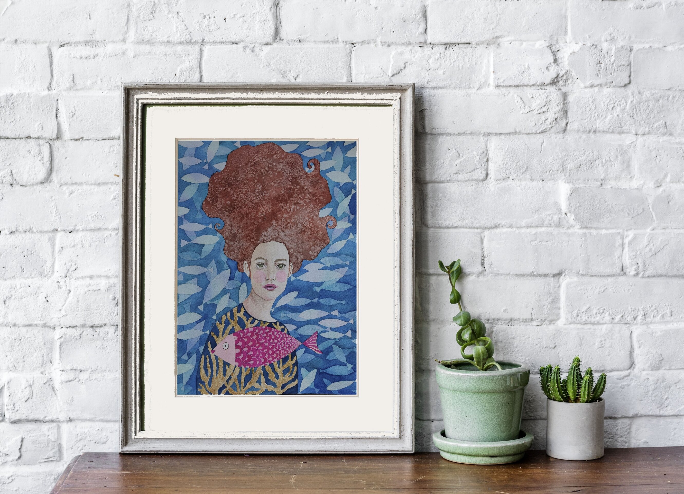 Retrato femenino en acuarela: "entre la multitud destacas" - 3