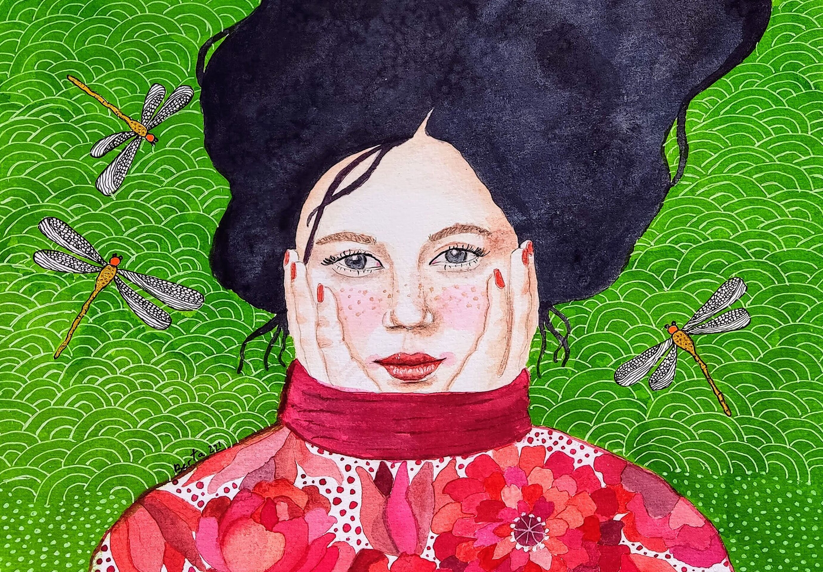 Retrato femenino: "Como una libélula" - 2