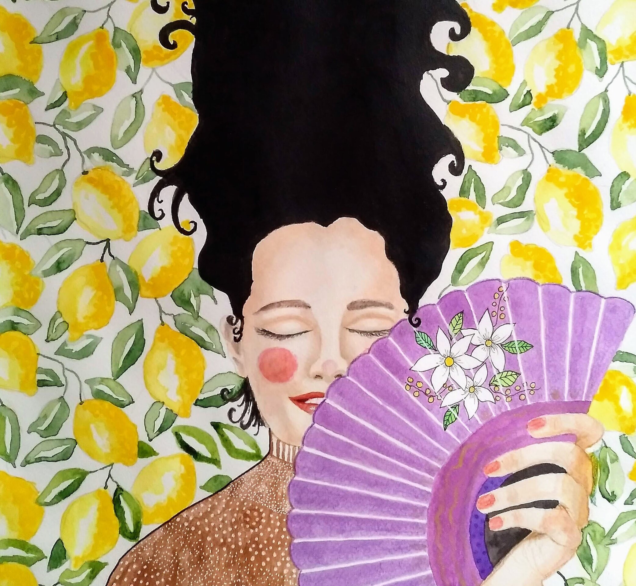 Acuarela Retrato Femenino: "Soy tímida, ¿y qué?" - 3