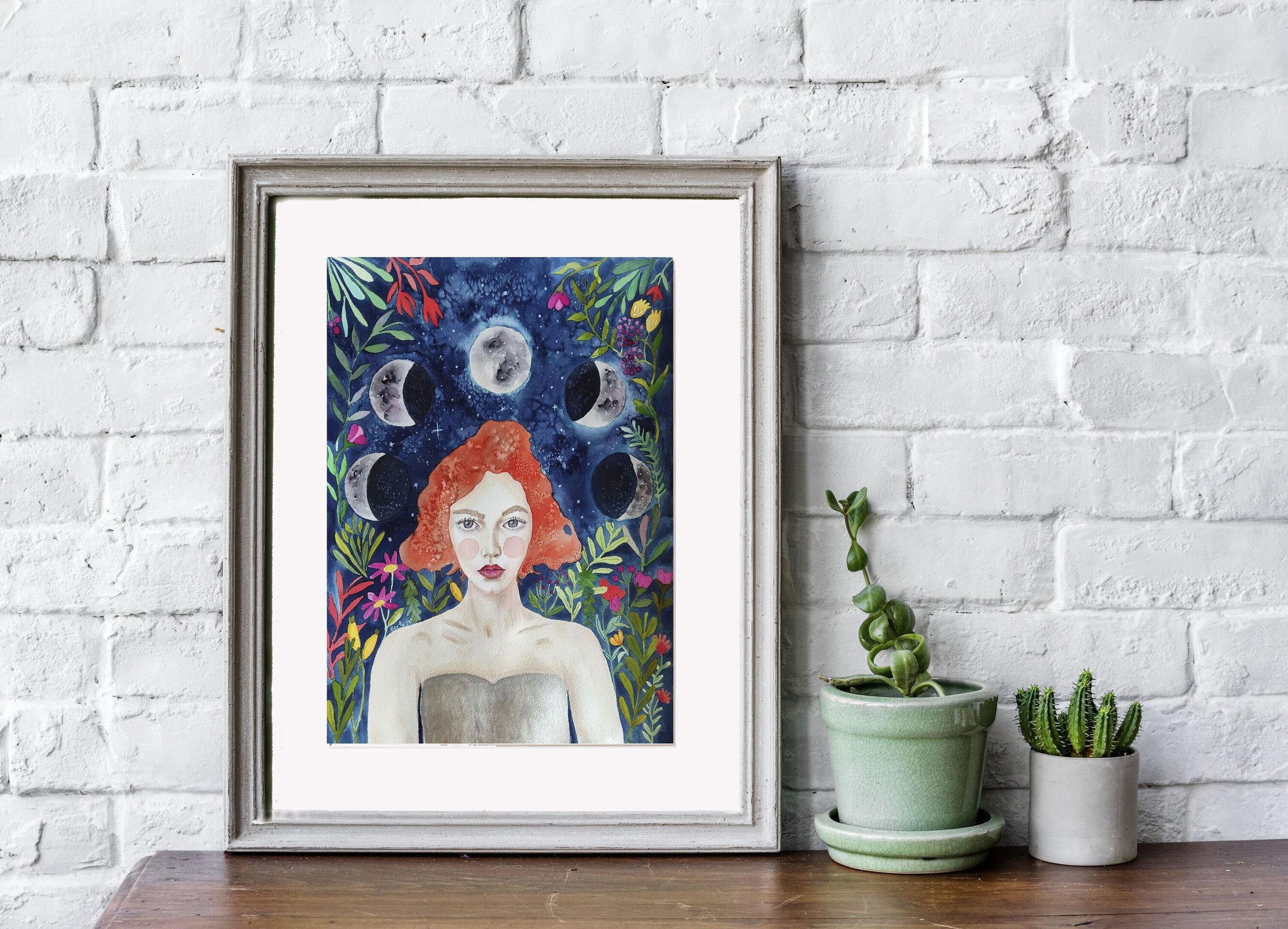 Retrato femenino: "La luna y yo" - 3